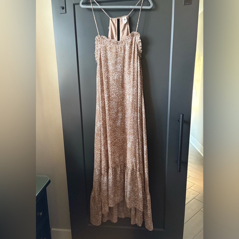 Flawless Brown and White Floral Maxi Dress - Picture 2 of 7